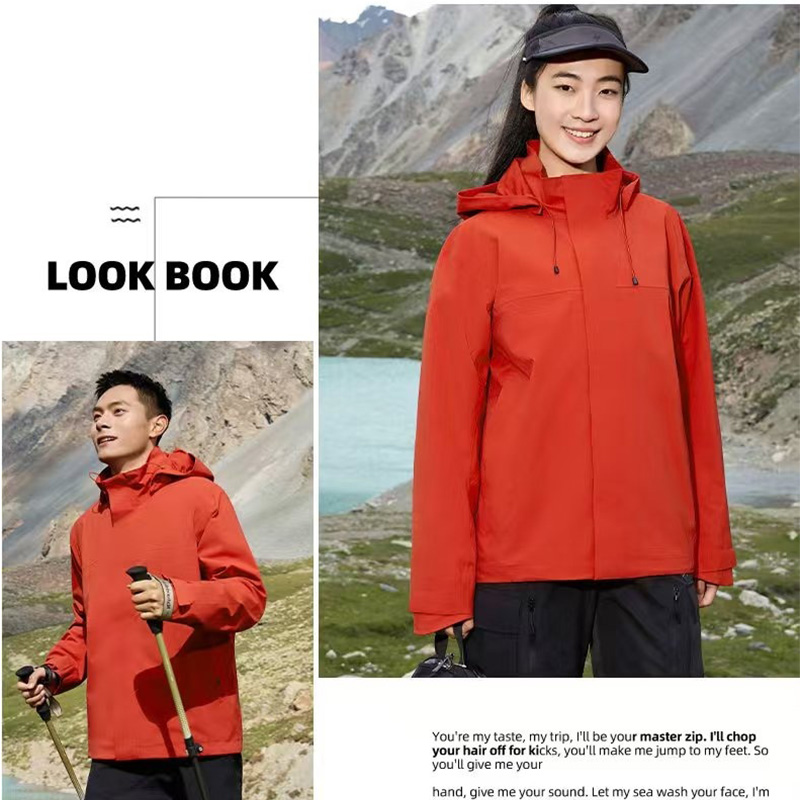 SD51 Single-Layer Storm Jacket Unisex Slim-Fit Outdoor Windproof & Waterproof Jacket Professional Protection with YKK Zipper and Detachable Hood