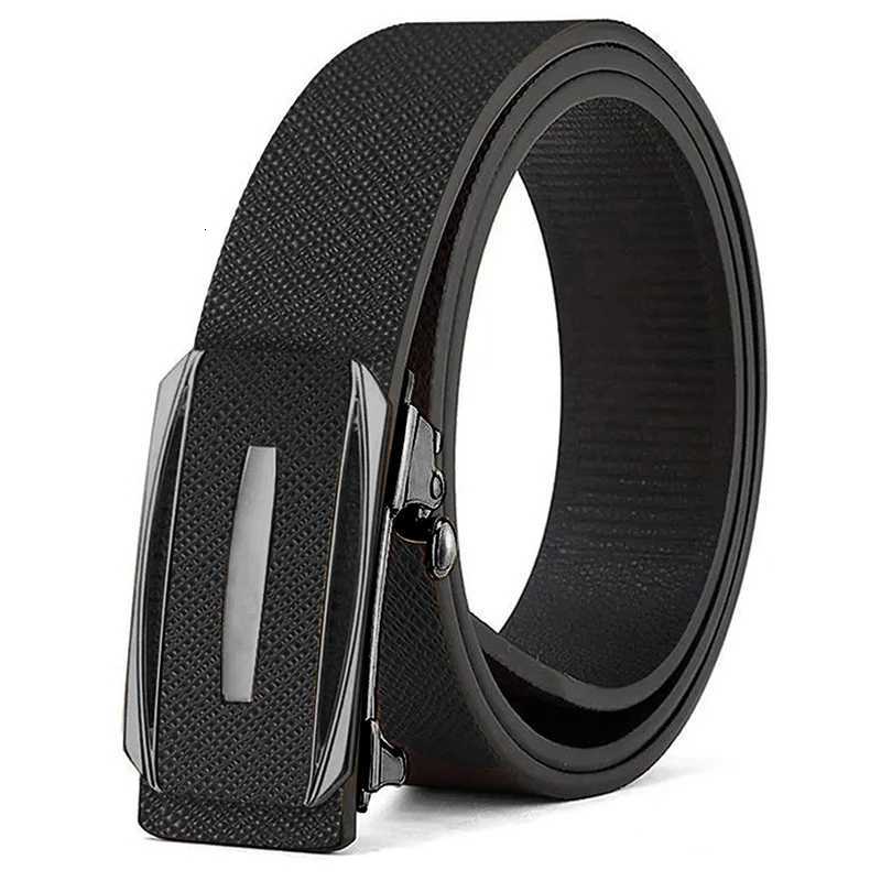 Business Mens Belt Automatic Buckle Belt PU Leather Belt High End Design Versatile Waist Belt W251024