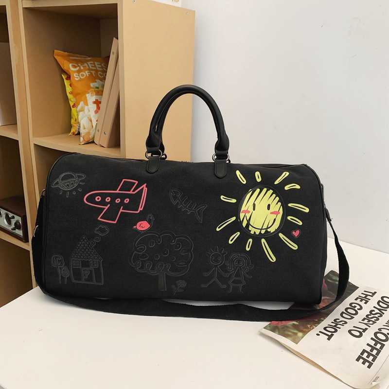 Short Trip Bag for Men and Women, Large Capacity 2024 New Model, Business Trip Sports Gym Bag, Commuter Crossbody Bag, Handheld Large Bag
