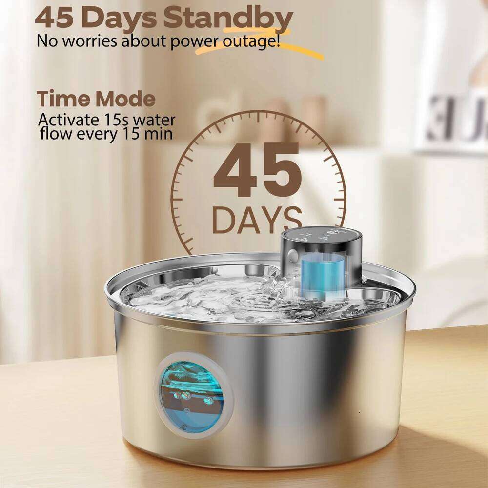 designer brand L Recharge V USB Automatic Sensor Stainless Steel Cat Dog Water Fountain Multiple Pet Drinking Bowls