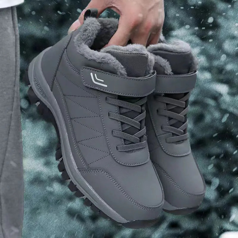 Mens Outdoor Sports Cotton oes Winter Fce Lined High Top Thi Bot Climbing Casual Warm Boots JIFANPAUL251020