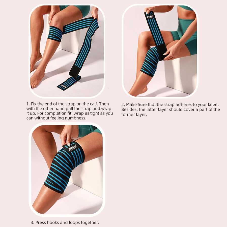 1 Pc Adjustable Elastic Knee Wraps Support for Weightlifting KettlebellW251024