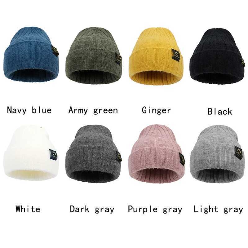 Autumn Winter Solid Color Baby Boys Girls Hat Knitted Soft Kids Beanie Cap For 06 Month Newborn Toddler Windproof Warm Hat 2025L251024