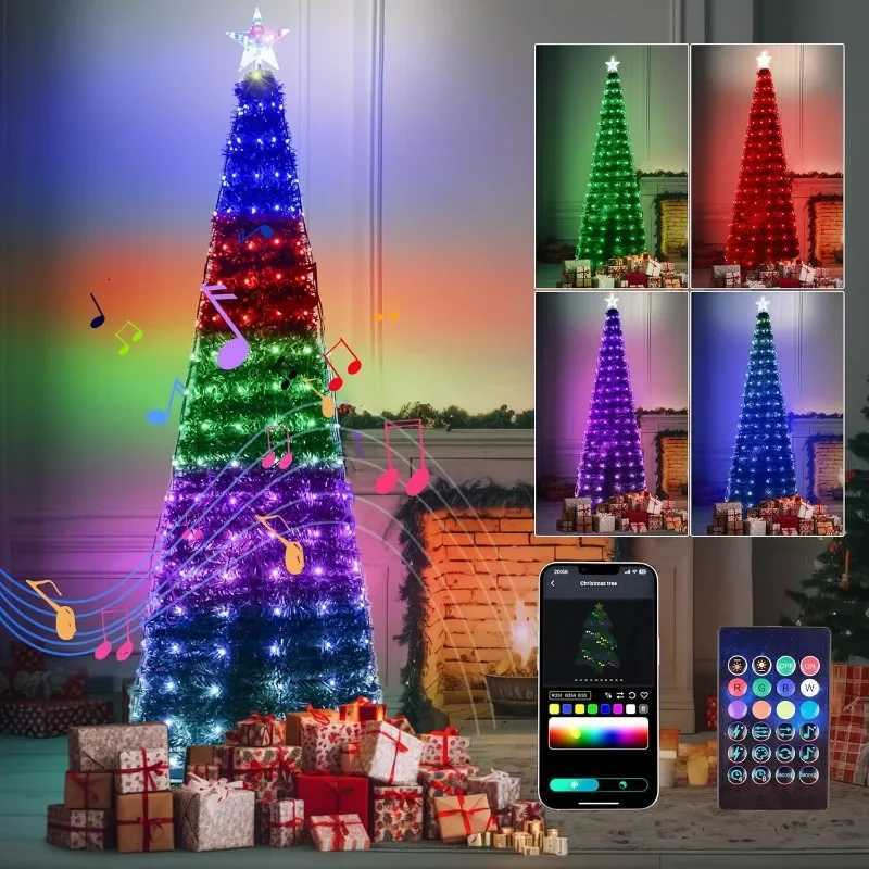 Christmas Tree Lights APP Controlled DIY 16 Million Colors Plug in Christmas Lights for Tree Outdoor Indoor Xmas Decor Z251024 - view 4