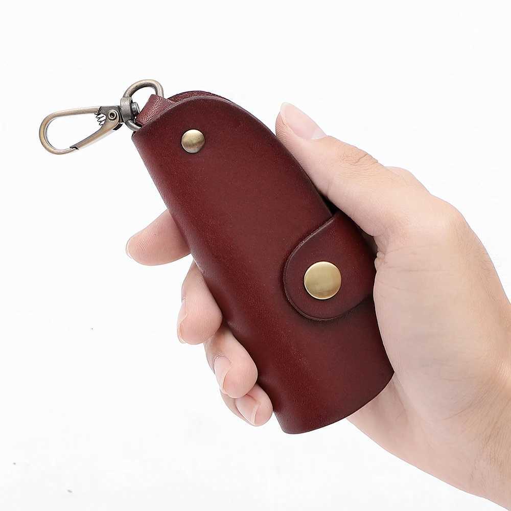 JOYIR Genuine Leather Key Wallet Men Organizer Housekeeper Keychain Vintage Cow Leather Key Case Male Key Holder Z251023