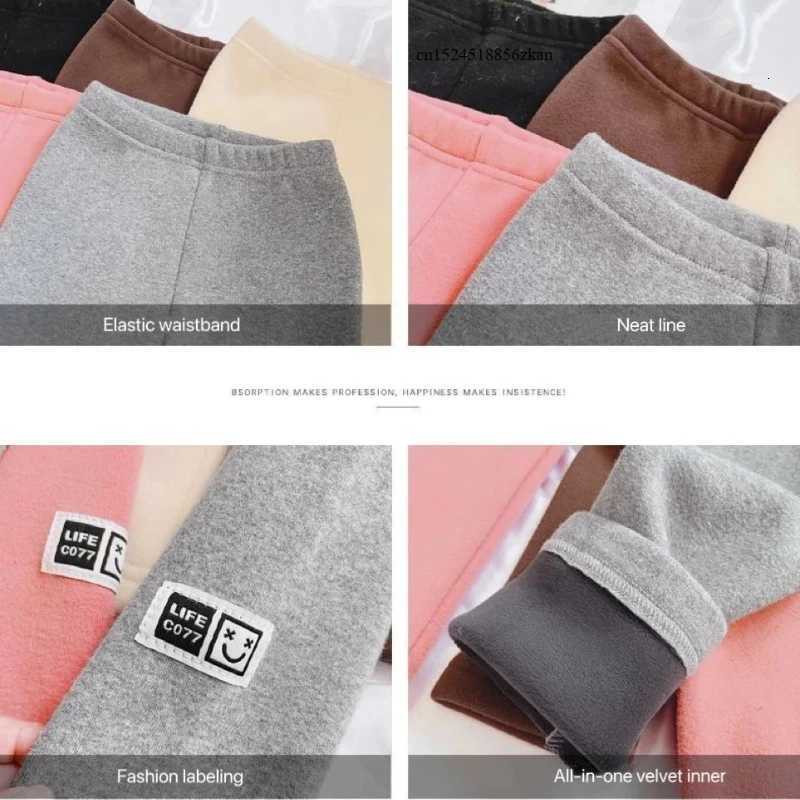 16 Years Girls Winter Fleece Leggings Warm Thickened Onepiece Flannel Pants for Kids ToddlerT251024