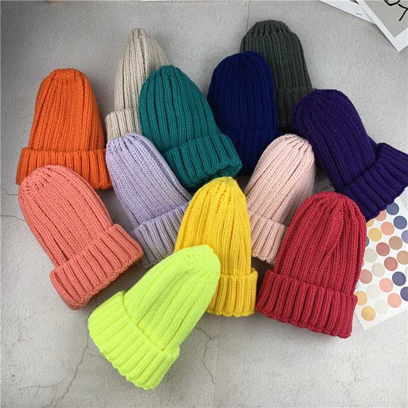 Knitted Kids Beanie Cap Infant Newborn Baby Boy Girl Hat Warm Children Baby Autumn Winter Girls Hat For Kids Toddler Bonnet CapL251024