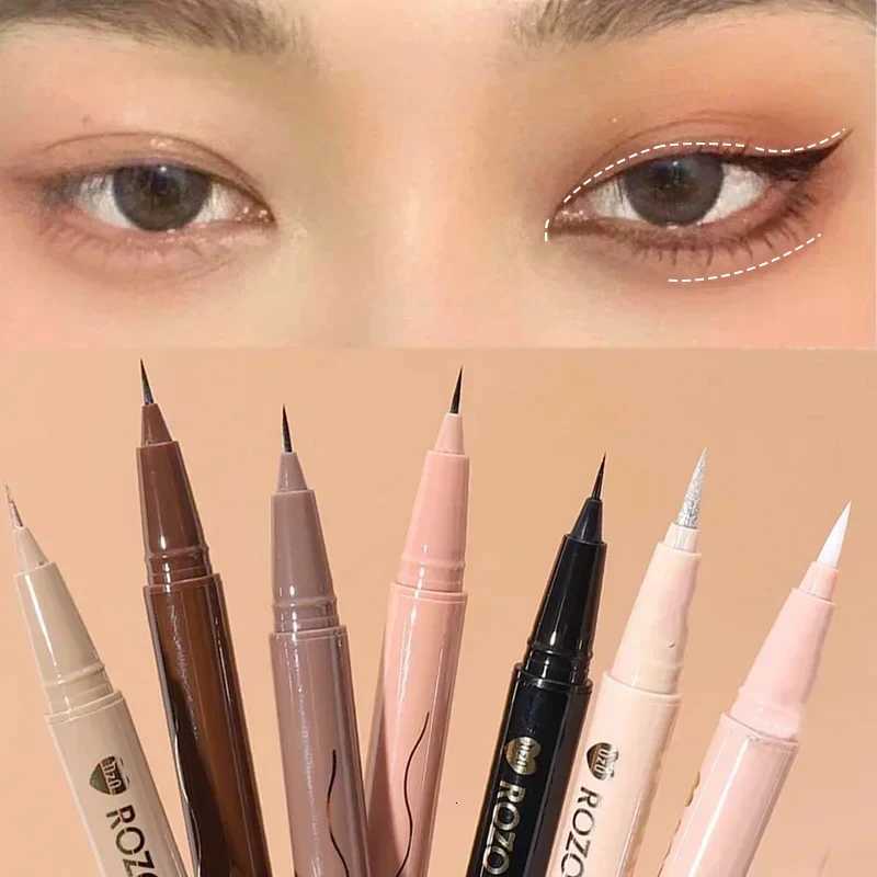 Ultrafine Liquid Eyeliner Diamond Glitter Eyeshadow Makeup Black Brown Lasting Waterproof Fast Dry Eye Liner Pencil CosmeticL251024