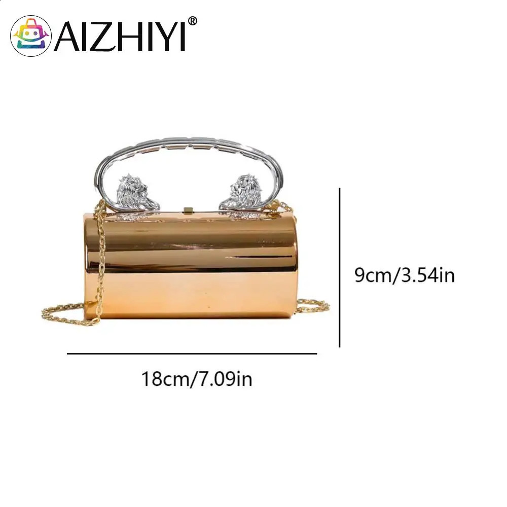 Cylinder Women Shoulder Bag Acrylic Mini Evening Bag with Chain Crossbody Bag Hobo Bag for Wedding Prom Party 251023