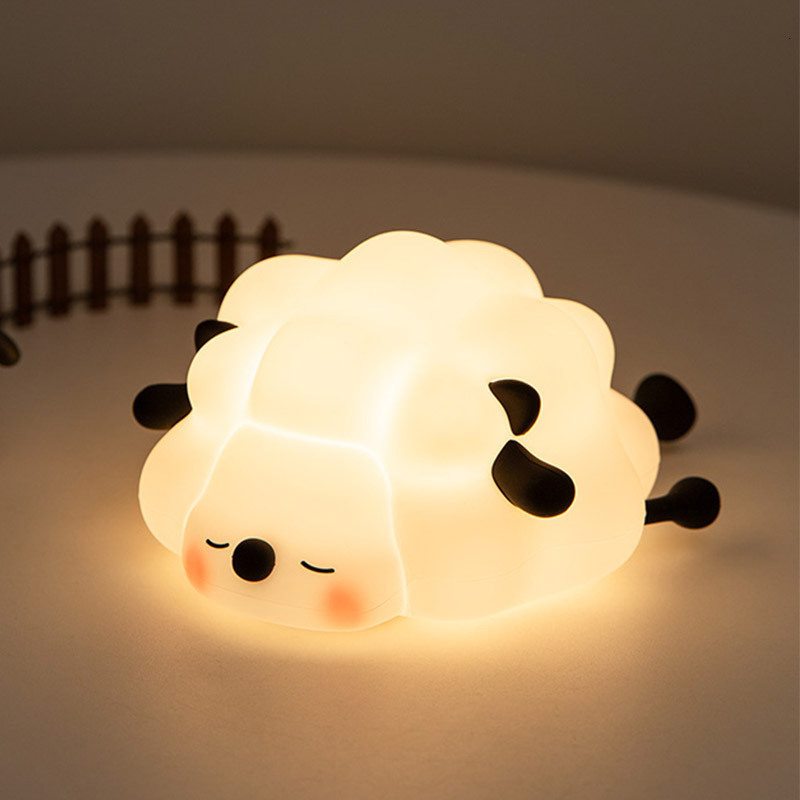 Lamps Shades Cartoon Pig LED Night Light Cute Ornament Room Decor Children's Bedroom Bedside Decoration Atmosphere Birthday Gift 230411