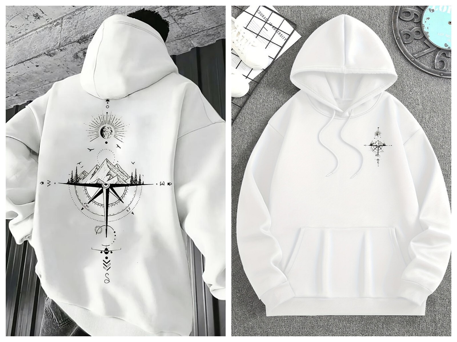 Cross-border Foreign Designer Hoodie Jacket Tracksuit Men Polo Veste Coat Trade Loose Printed Hooded Sweatshirt Men's 2025 New Design Sense Hoodi