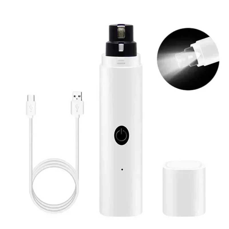 Electric Dog Nail Clippers for Dog Nail Grinders Rechargeable USB Charging LED Light Pet Quiet Cat Paws Nail Grooming Supplies Z20251024