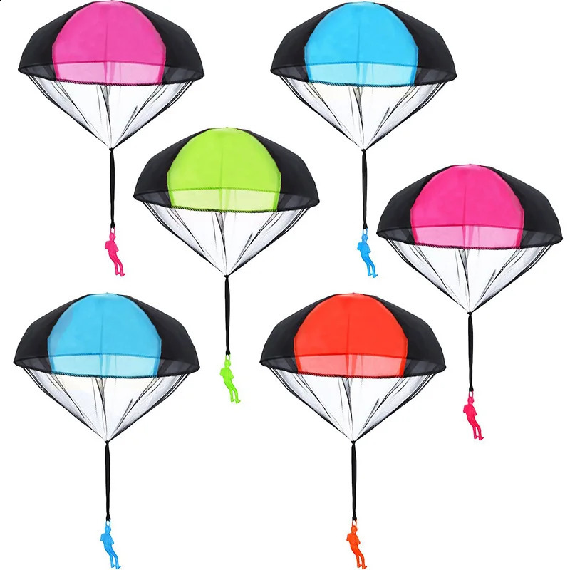 1pcs Hand Throwing Parachute Kids Outdoor Funny Toys Game Play Toys for Children Fly Parachute Sport with Mini Soldier Toys 251022