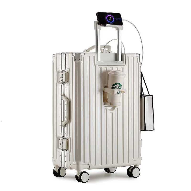 1 Piece Suitcase Multifunctional Universal Wheel Mens and Womens Suitcase Student Trolley Case Durable Large Capacity Password Box HookW251024