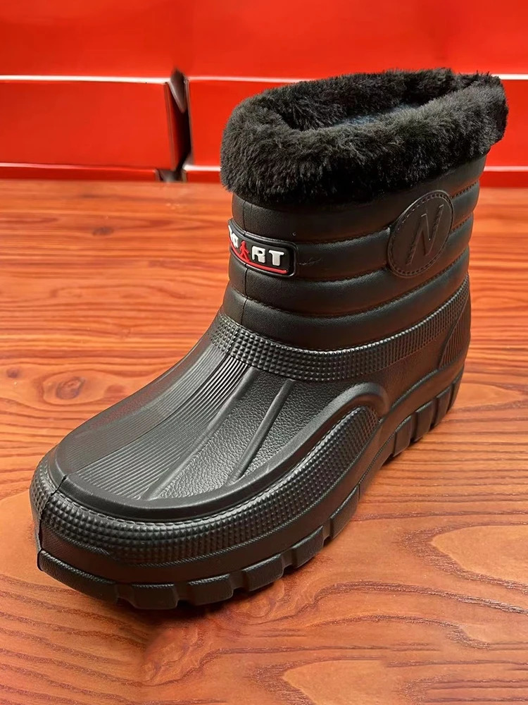 Mens Winter Thiened Waterproof Snow Boots Cotton oes for ly Warm round Toe Casual High Top Work Boots EVA Outsole251020