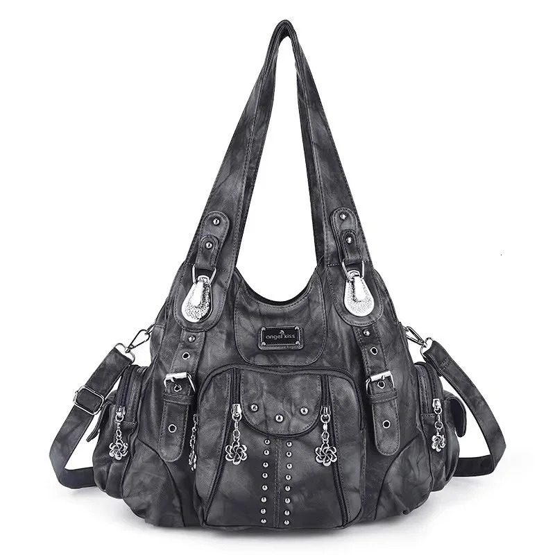 Angelkiss Bag Women Fashion Handbags Women Shoulder Bags PU Leather Handbag Female Satchel Big Shoulder Purse Bag bolsa feminina 251023