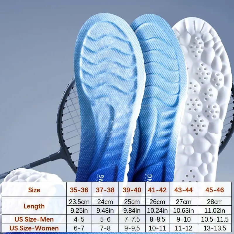 One Pair Pu Insole Super SoftLong Standing Arch SupportThickened Shock Absorption Insole251020