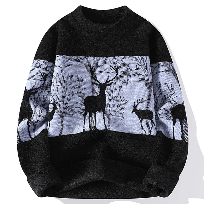 Christmas Sweaters Mens Fall Winter Casual O Neck Long Sleeve Knitted Jumpers Men Clothing Knitting Slim Fit Sweater Streetwear 251023