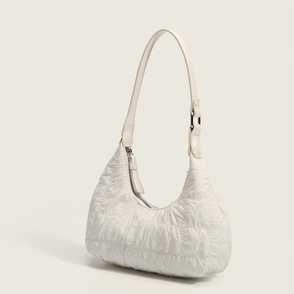Feminine Casual Design Cream Color Puffy Shoulders Crossbody Tote for Girls