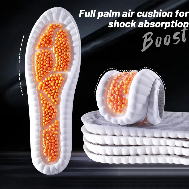 Air cushion TPU Upgraded Sports Shock Absorption Insoles High Elastic Running Sneaker Pads Rebound Deodorant Comfortable Feet C251020