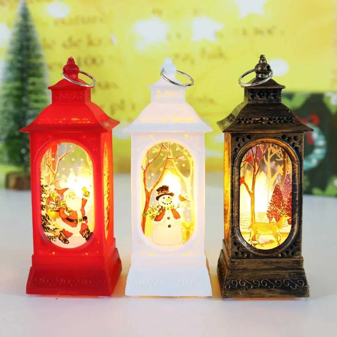 Christmas Wind Lamp Candle Table Lamp Small Night Lamp Elderly Snowman Christmas Decoration Small Night Lamp Desktop Decorat C251115