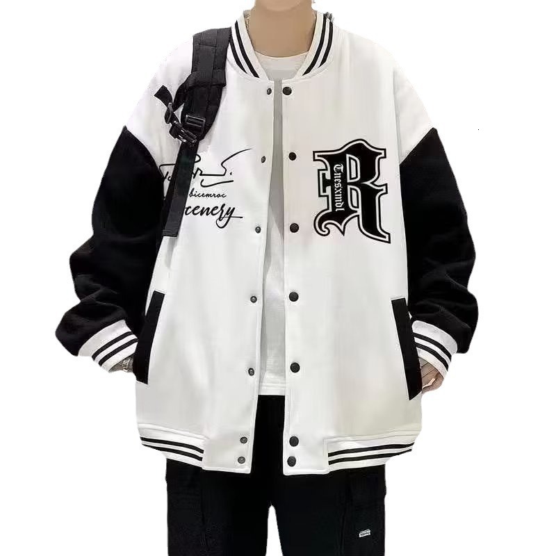 Spring And Autumn New Men's Jacket Casual Coat Designer Hoodie Jacket Tracksuit Men Polo Veste Coat Color Block Print Men's Baseball Jacket 