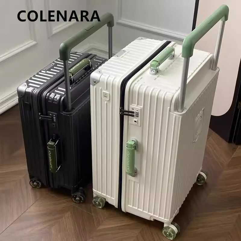COLENARA Large Capacity Luggage Ultra Light Boarding Case ABSPC Trolley Case 202224262830 Inch with Wheel Rolling SuitcaseW251024
