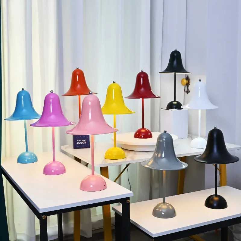 Nordic Bells Light Flower Bud Rechargeable LED Table Lamps Desk Night For Bedroom Dining Touch Night Light Simple Modern Decor C251115