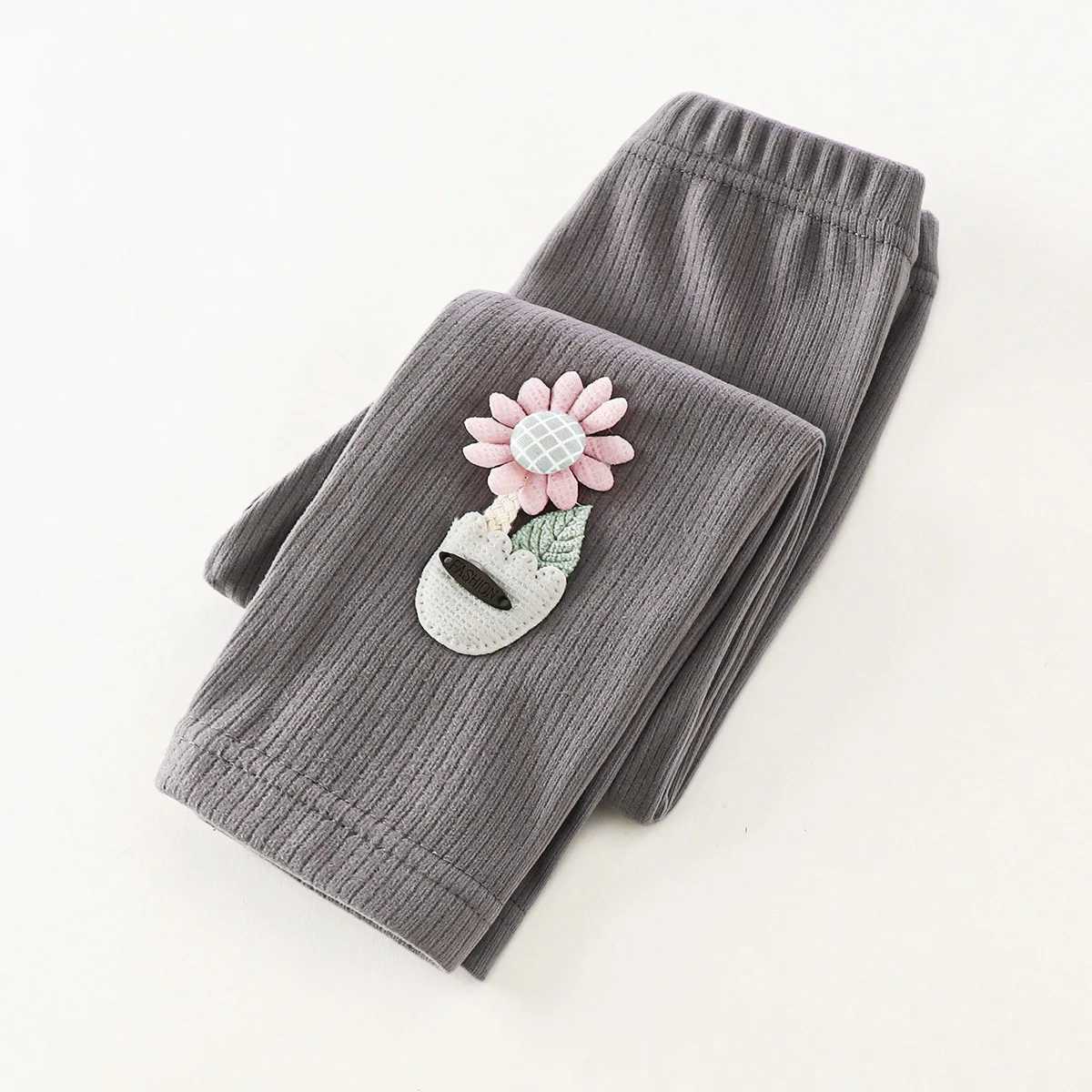 Autumn Solid Color Kids Leggings Baby Girls Thin Fleece Tights Sweatpants For Children Casual Pants Toddler TrousersT251024