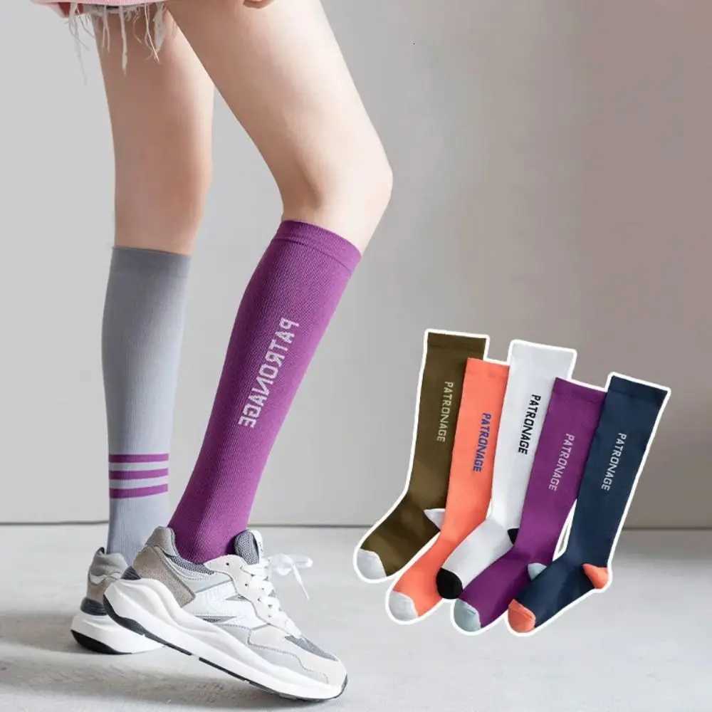 1 Pair Women High Quality Professional Sports Sock AntiSlip Compression Socks Colorful Breathable Outdoor Racing Cycling Socks Y251024
