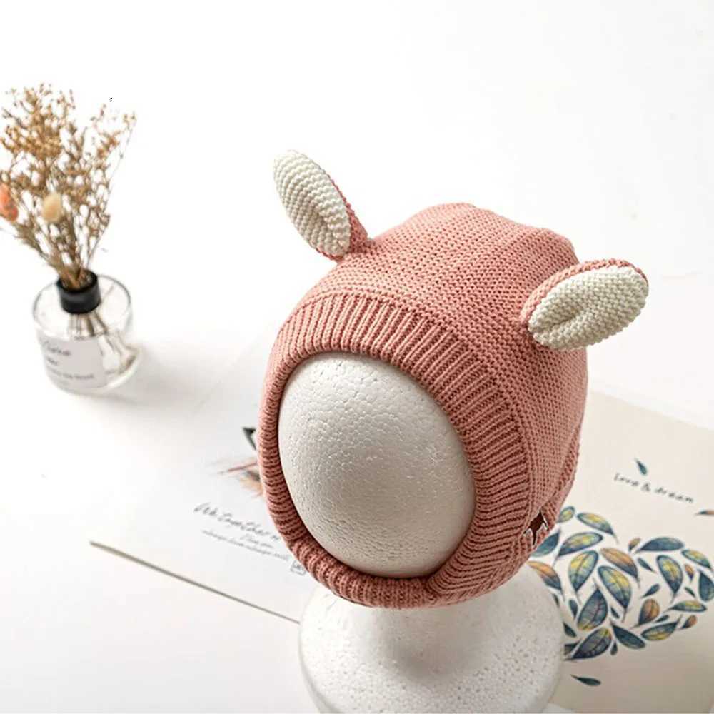 Baby Hats 14 Years Boys Girls Cute Ears Bonnet Winter Warm Thicken Caps Childrens Earflap Hat Kids Winter Beanies CapL251024