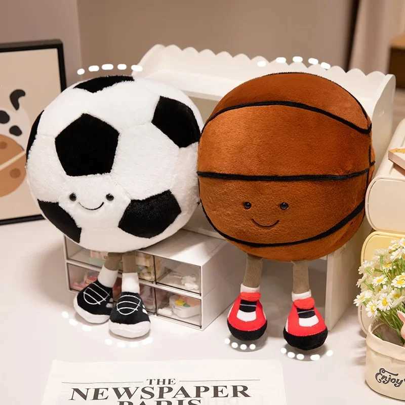 Ball Game Plush Toys Cute Simulation Basketball Plushies Football Stuffed Dolls Kaii Home Decor Kids Birthday Gifts Z251024
