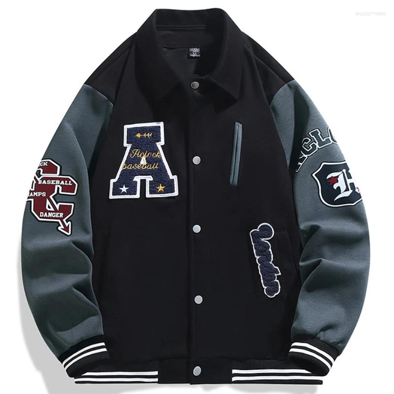 Men's Jackets 12XL Plus Size Varsity Jacket Men Patchwork Embroidery Baseball Spring Autumn Coat Male Big
