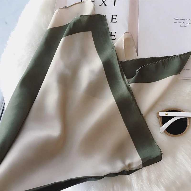 Fashion Print Silk Haiands Scarf Wen 2024 Spring New Elagant Flandana Neck Kerchief Bands Foard Fem Scarfs Y251024