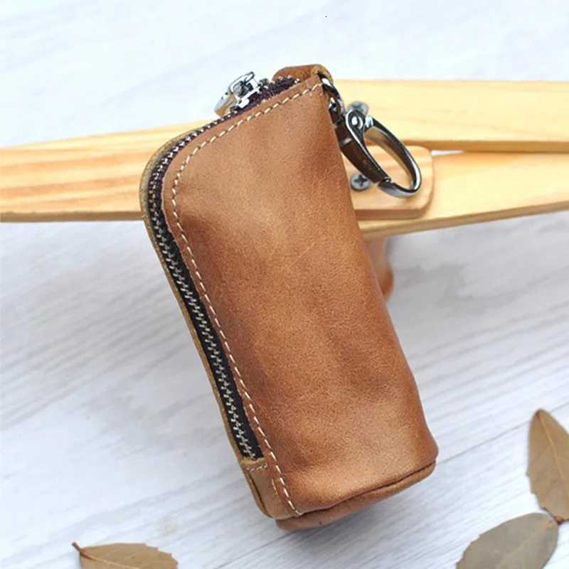 CICICUFF Men Key Bag Genuine Cow Leather Buckets Key Cases Pouch Zipper Keychain Auto Car Key Case Bag Women Home Key Holder Z251023