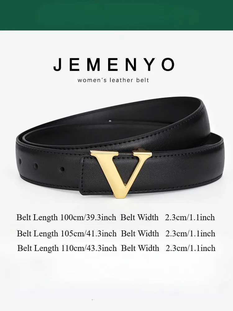 New Fashion Womens Belt Business Alloy Letter V Buckle Everyday Multifunctional Decorative Belt W251024