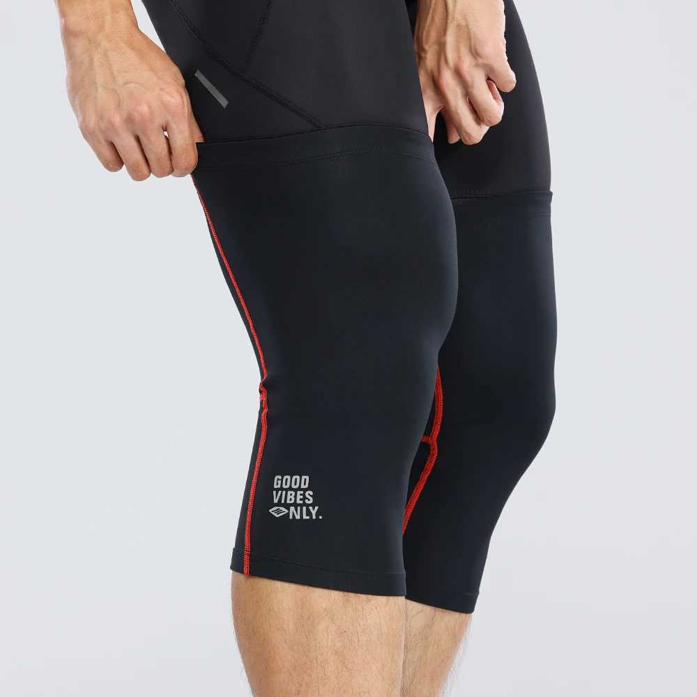 Santic Cycling Knee Pads Winter Thermal Fleece Windproof Knee Sleeve Outdoor Sports Leg Warmers MTB Bike Bicycle Protective GearW251024