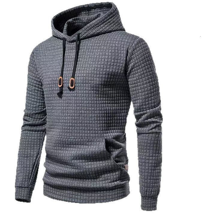 Plaid Kangaroo Pocket Hooded Autumn Fashion Sweatshirt Unisex European and American Casual Sportswear Hoodie