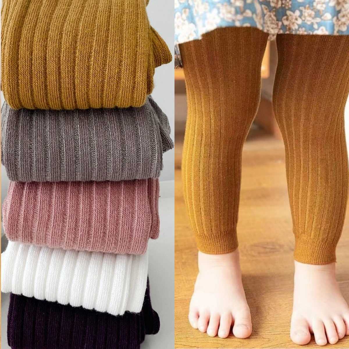 Autumn Spring Baby Girls Ribbed Cotton Elasticity Stretch Tight Leggings Children Pants for Kids Girl 06 YearsT251024