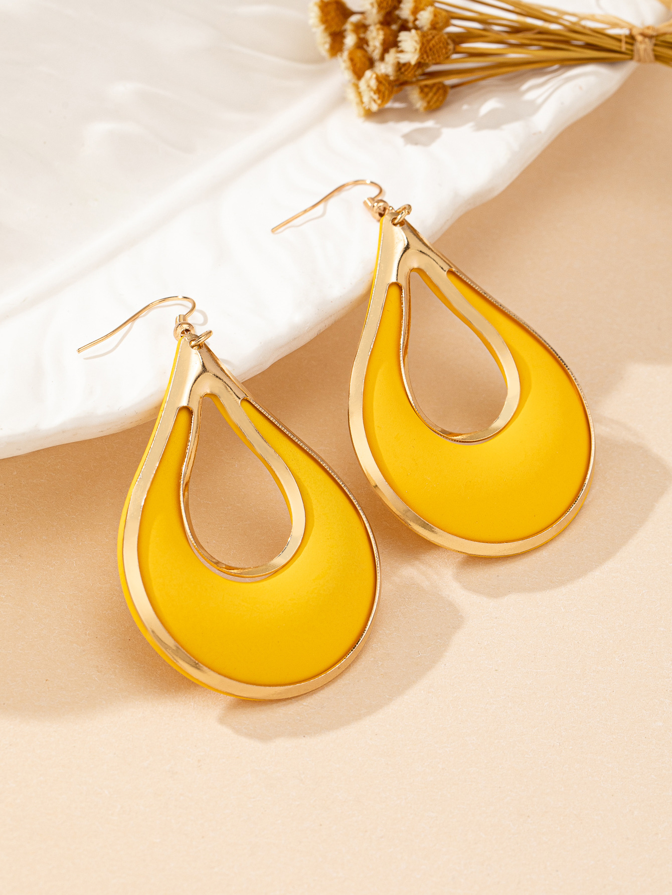 Designer earrings Luxury earrings Waterdrop multi-color niche high-end light luxury metal earrings gold earrings free shipping gift for women