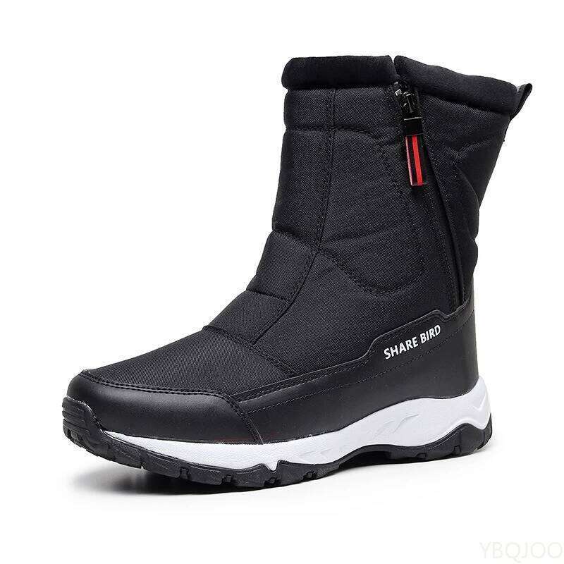 Warm Snow Boots Men For Winter Outdoor Fashion Simple Comfortable Anti Slip Wear-Resistant Cotton Shoes