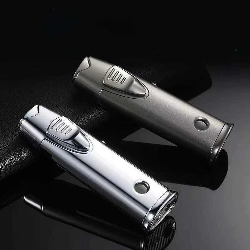 JOBONs new fixed fire dual straight jet small desktop windproof lighter cigar lighter with small spray gun smoking accessories D251024