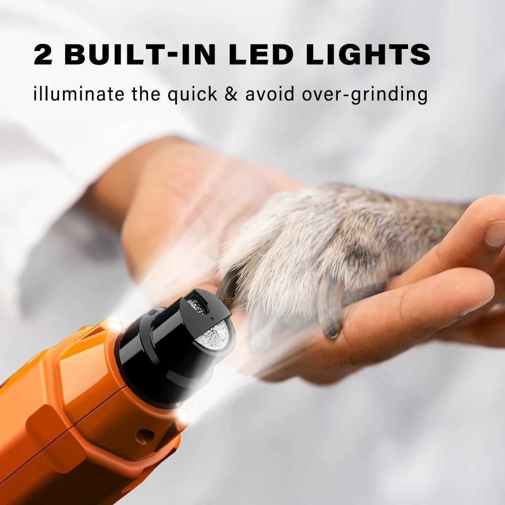 6Speed Dog Nail Grinder Enhanced Pet Nail Grinder Super Quiet Rechargeable Electric Dog Nail Trimmer Painless paws grooming Z20251024