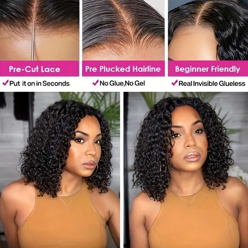 250% Density 5X5 Water Wave Plucked Pre Cut Ready to Wear Glueless HD Lace Front Wigs for Wome Handmade 100% Pure Human Hair Wig