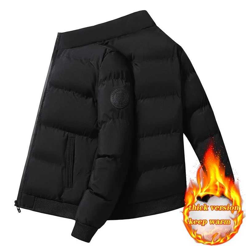Autumn Winter Stand Collar Padded Jacket Mens Thick Warm Fashion Down Parka Coat Men Business Casual Puffer Jackets Clothing Z251024