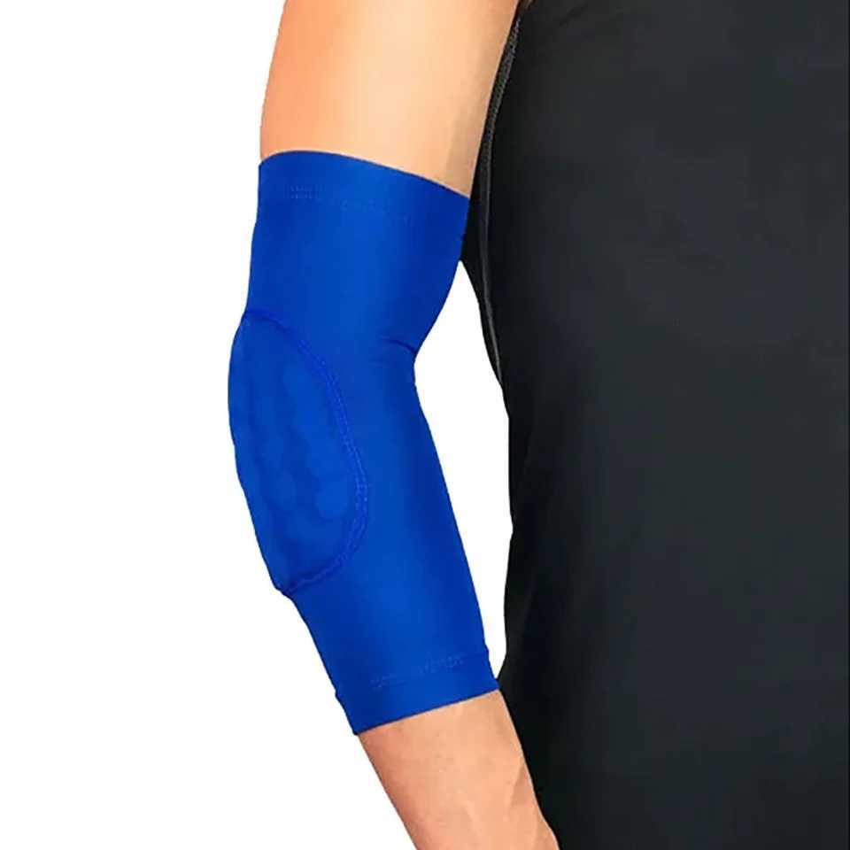 LOOGDEEL 1PCS Elastic Gym Sport Basketball Arm Sleeve Shooting Crashproof Honeycomb Elbow Support Pads Elbow Protector GuardW251024