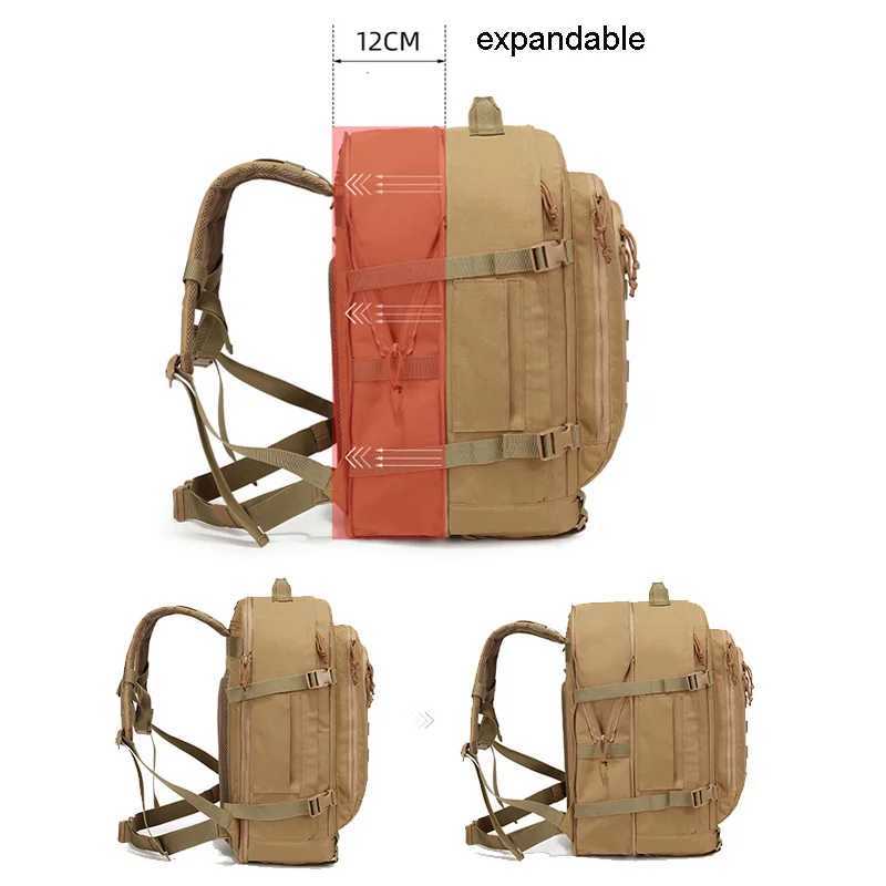 Tactical Outdoor Climbing Backpack Large Capacity 50L Dual Shoulder Bag Hiking Bag for Hiking Climbing Oxford Material Unisex J251024