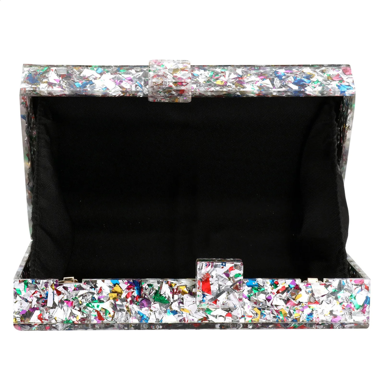 Acrylic Purses Handbags for Women Trend er Multicolor Perspex Geometric Patterns Box Clutch Banquet Evening Crossbody Bags 251023