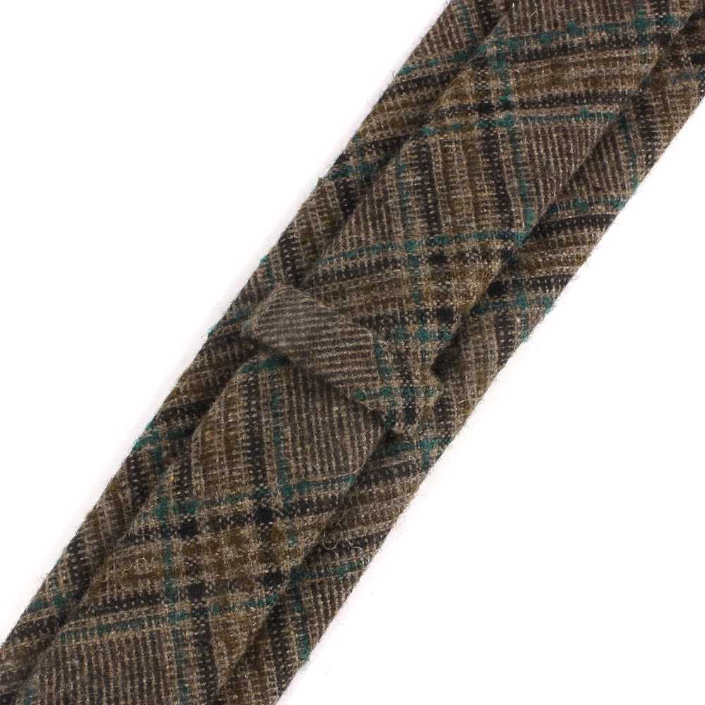 New Wool Ties Skinny Woolen Necktie For Men Suits Mens Plaid Striped Neck Tie For Busin Cravats 7cm Width Gro Neckties Y251024