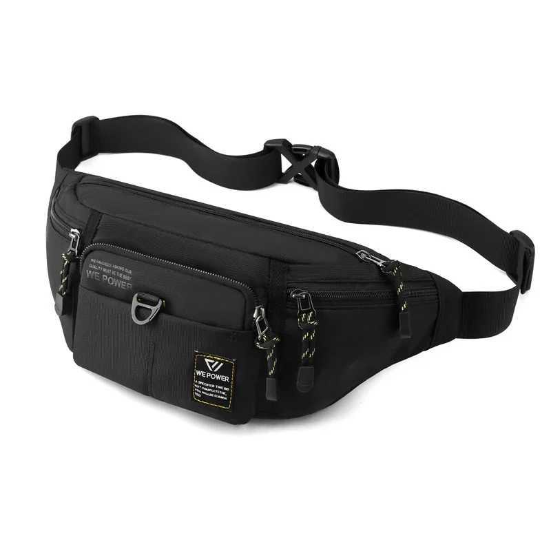 Men Waist Fanny Pack Belt Sling Chest Bag Travel MultiPocket Fashion Money Male Nylon Pouch Purse Bum Hip Bags bolsos L251024